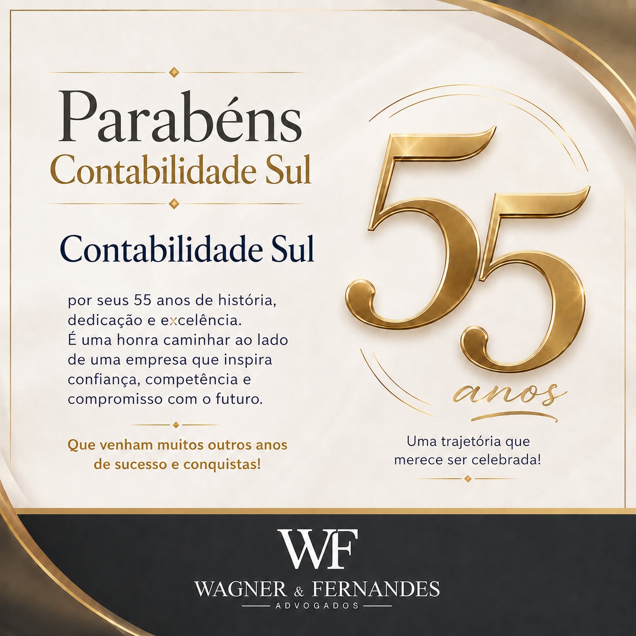 Parabéns à Contabilidade Sul pelos seus 55 anos